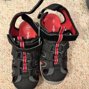 Black and Red Kids Sandals